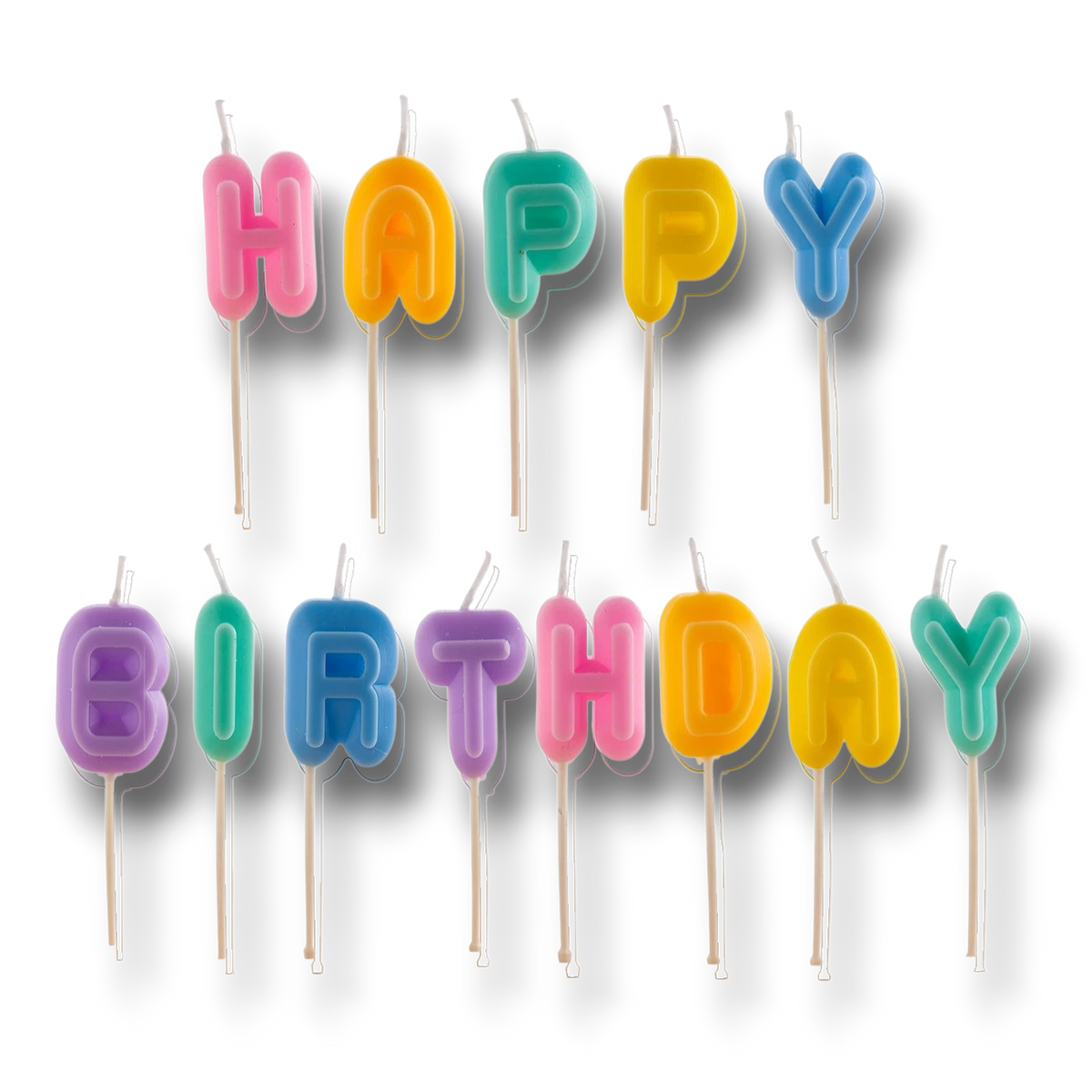 Vela Happy Birthday Colores C/13