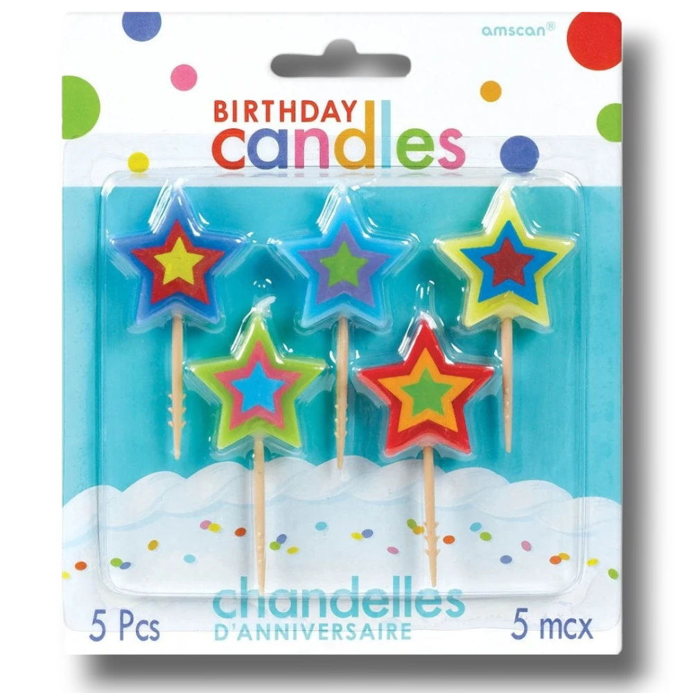 Vela Figura Estrellas C/5