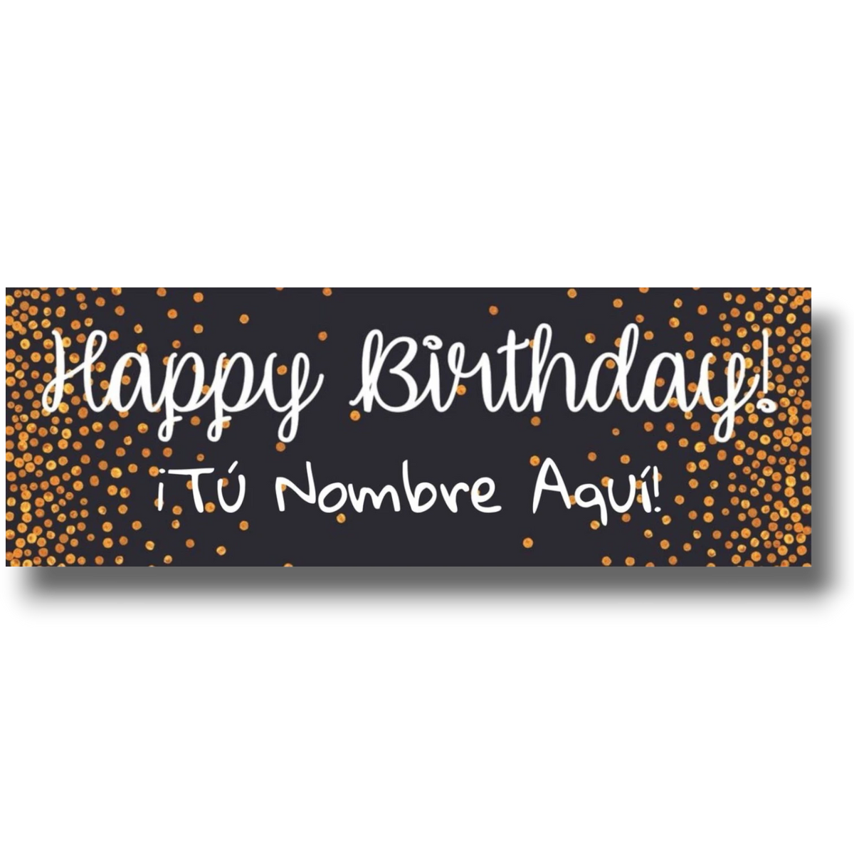 Banner HBD Negro Personalizable