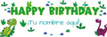 Customizable HBD Dinosaurs Banner