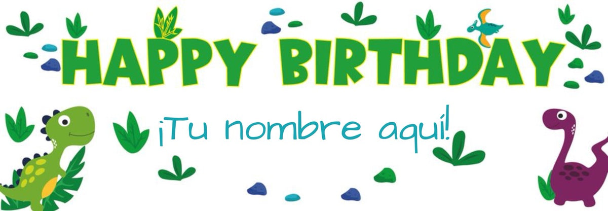 Banner HBD Dinos Personalizable