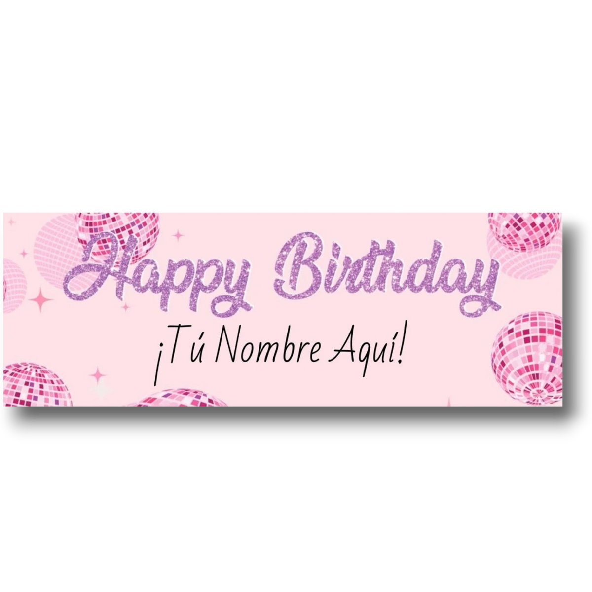 Banner Disco Birthday Personalizable