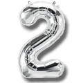 Globo 26" Numero 2 Plata C/1