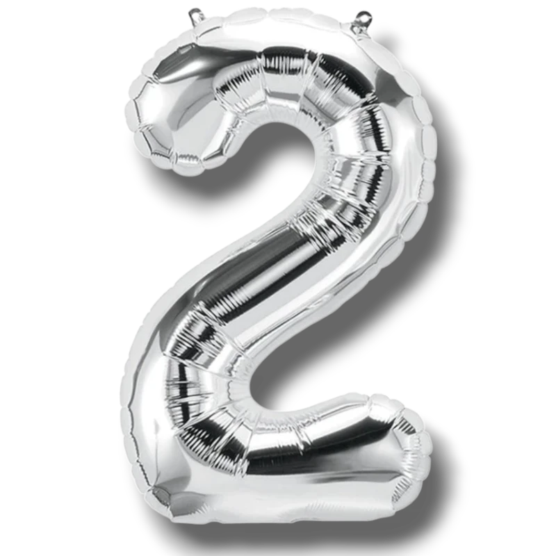 Globo 26" Numero 2 Plata C/1