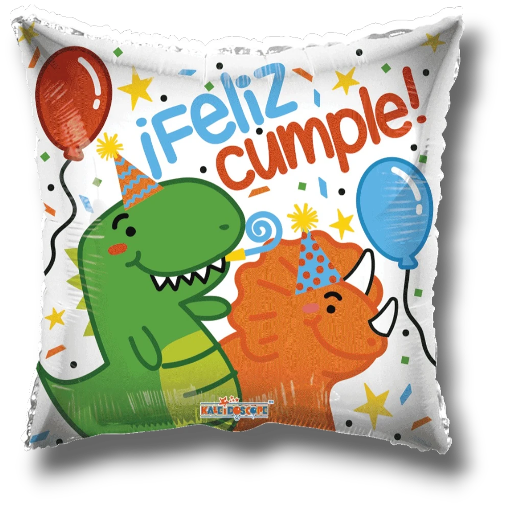 18" Happy Birthday Dinosaur Balloon (1 per balloon)