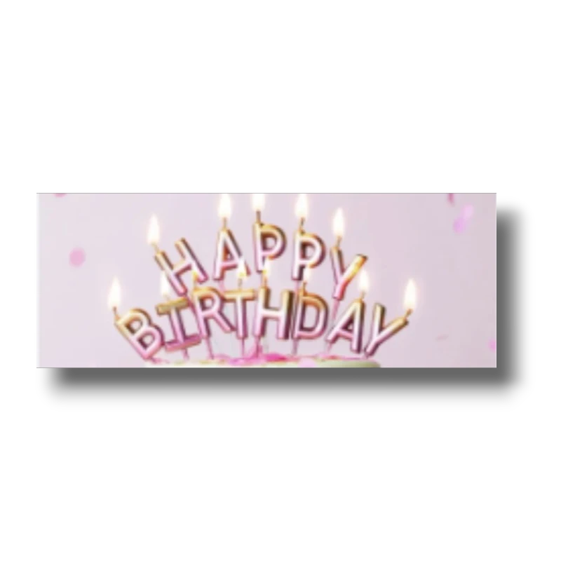 Vela Happy Birthday Rosa Gold C/1