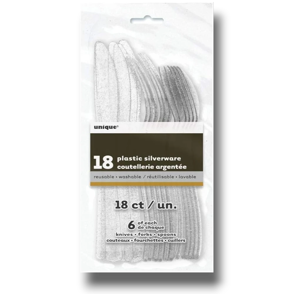 Glitter Silver Cutlery Set C/18