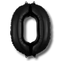 Balloon 26" Number 0 Black C/1