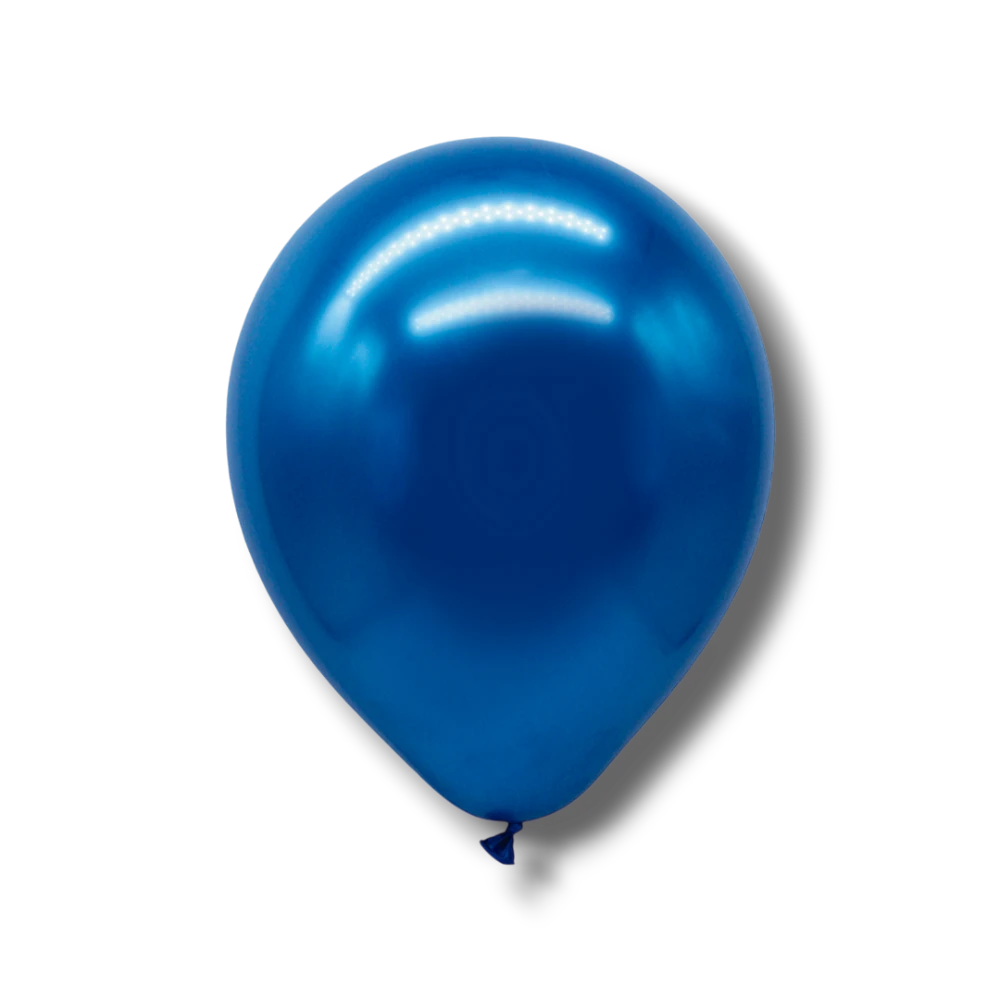 Bolsa De Globos Chrome 9" Azul C/50