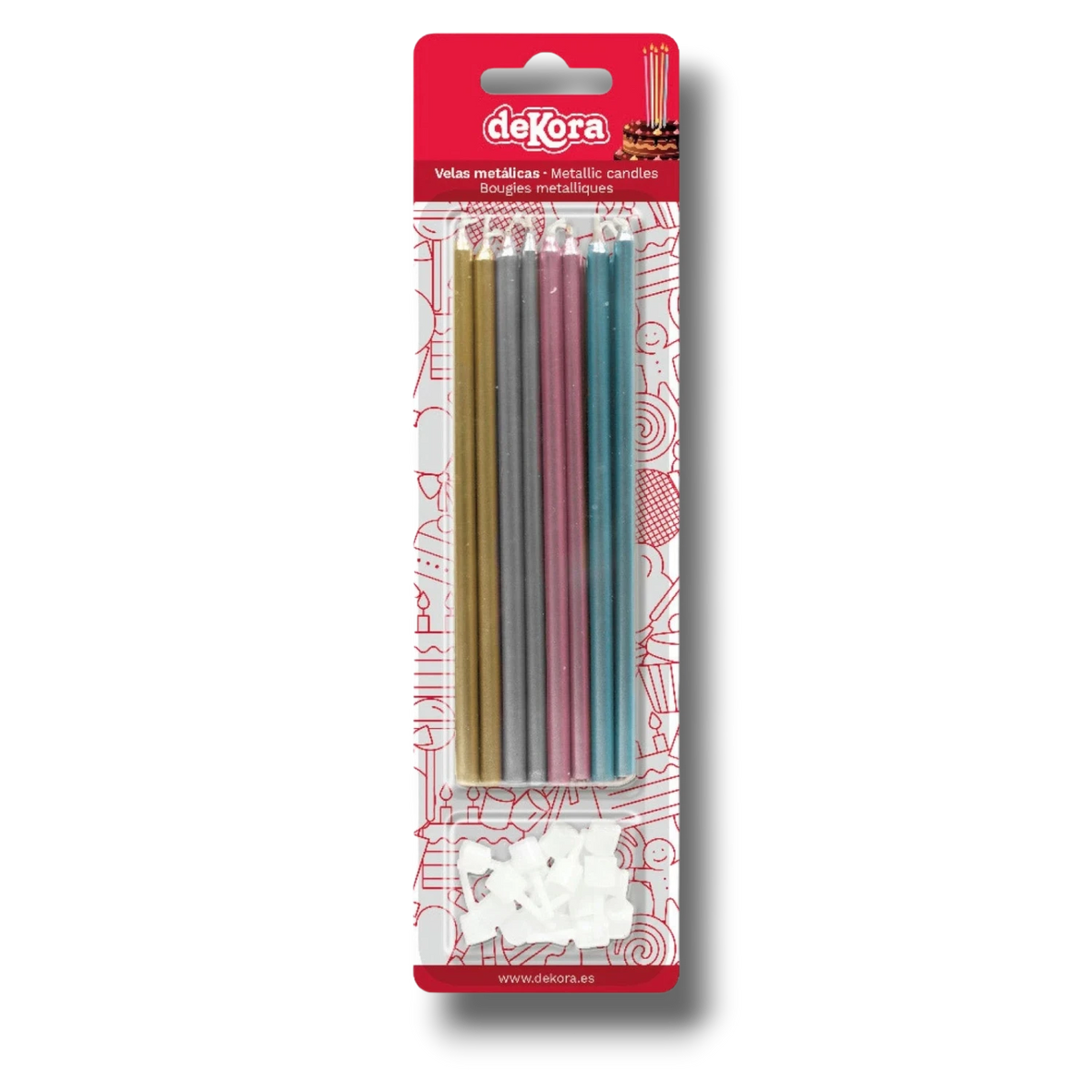 Velas Metalicas Colores C/16