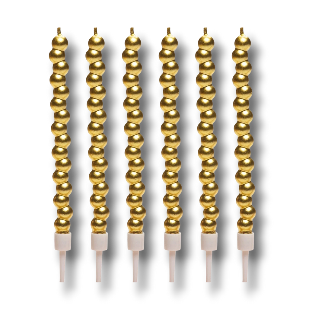 Gold Bubble Candles (6 Pack)