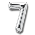 Globo 14" Numero 7 Plata C/1