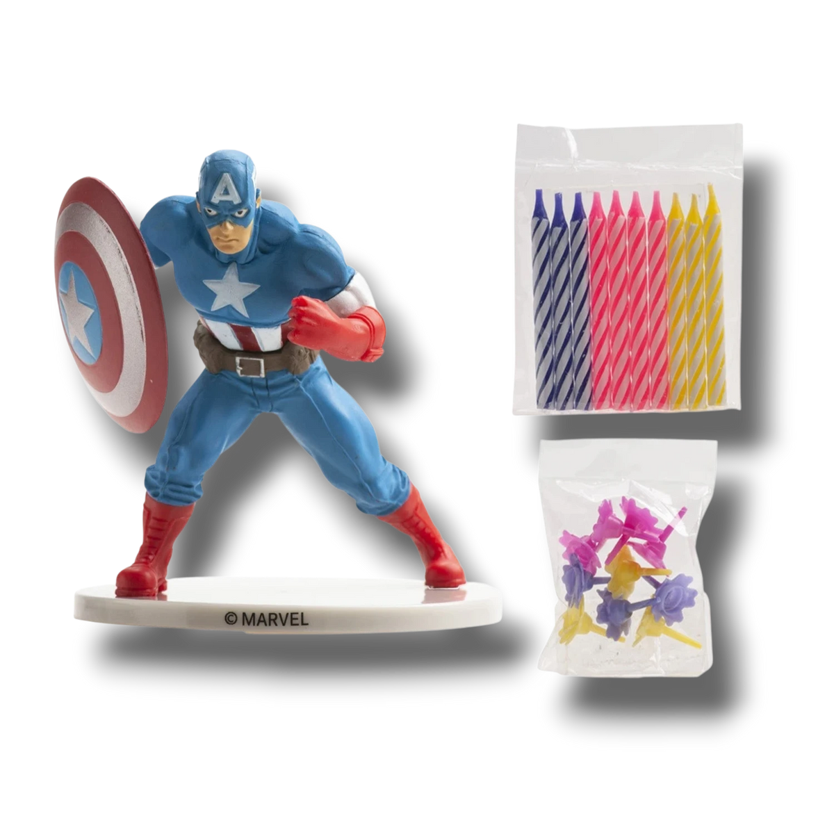 Kit Vela Figura Capitan America C/10