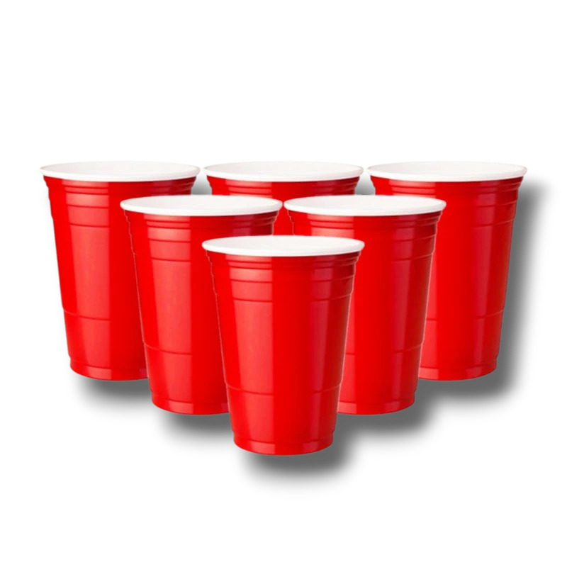 Vaso Plastico 16oz Rojo C/16