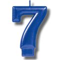 Blue Number 7 Candle C/1