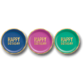 Plate 7" HBD Pink With Gold Foil C/8