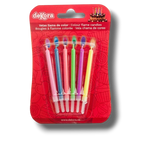 Colorful Flame Birthday Candles (6 Pack)