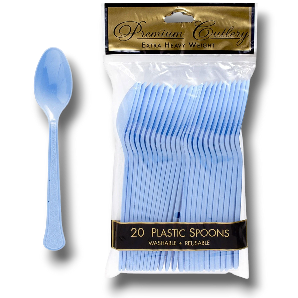 Cucharas Azul Pastel C/20