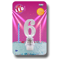 LED Candle Number 6 C/1