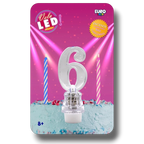 LED Candle Number 6 C/1