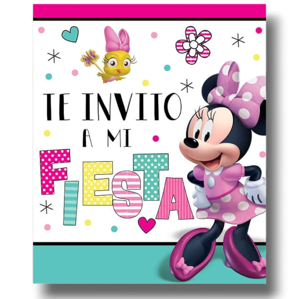 Invitacion Minnie Mouse C/6