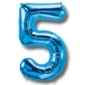 Globo 36" Numero 5 Azul C/1