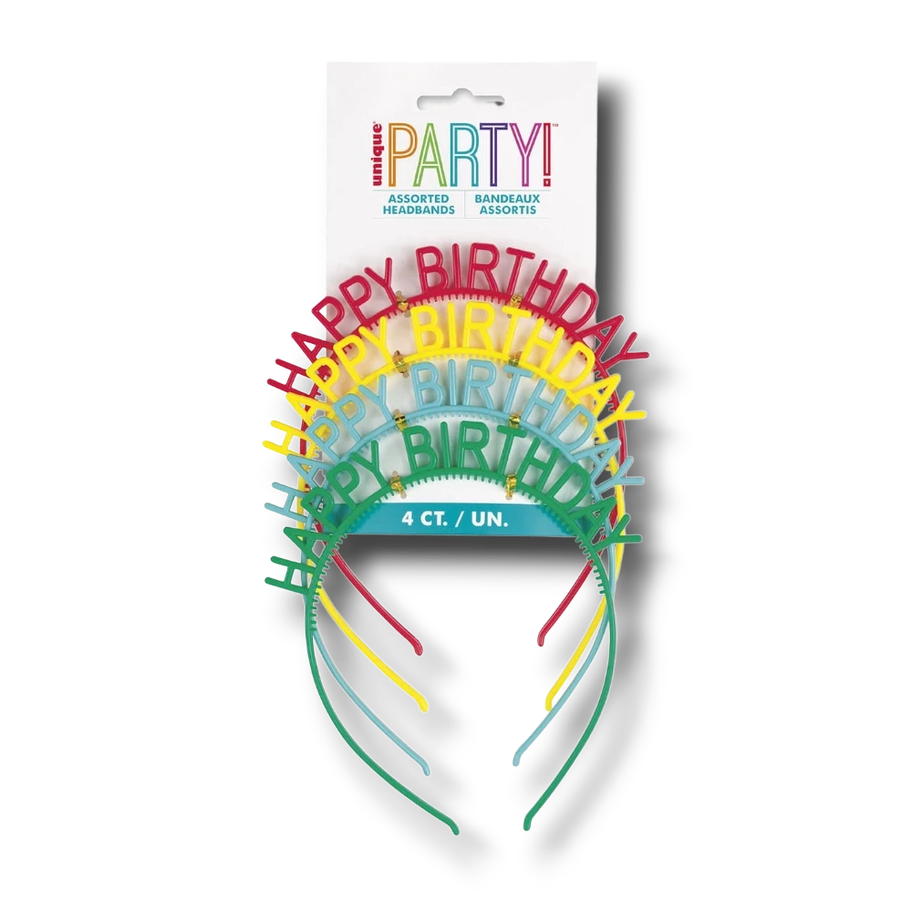 Cheerfull Happy Birthday Headbands C/4