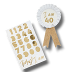 Birthday Badge Gold Customizable C/1