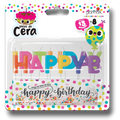 Vela Palillo Happy Birthday Colores C/1