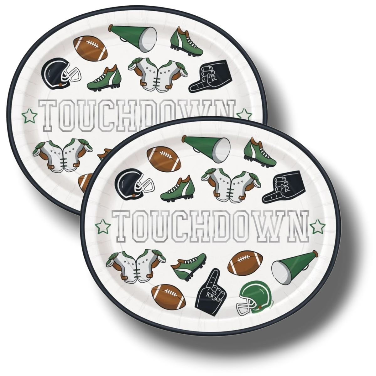 Plato Ovalado Game Face Football C/8
