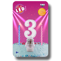 LED Candle Number 3 C/1