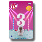 LED Candle Number 3 C/1