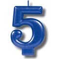 Blue Number 5 Candle C/1