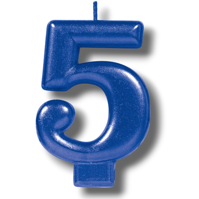 Vela Numero Azul 5 C/1