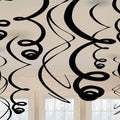 Swirl Decorations Negro C/12