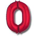Globo 36" Numero 0 Rojo C/1