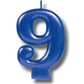 Blue Number 9 Candle C/1
