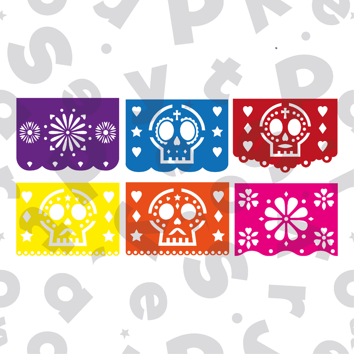 Vinil Electrostatico Papel Picado C/1