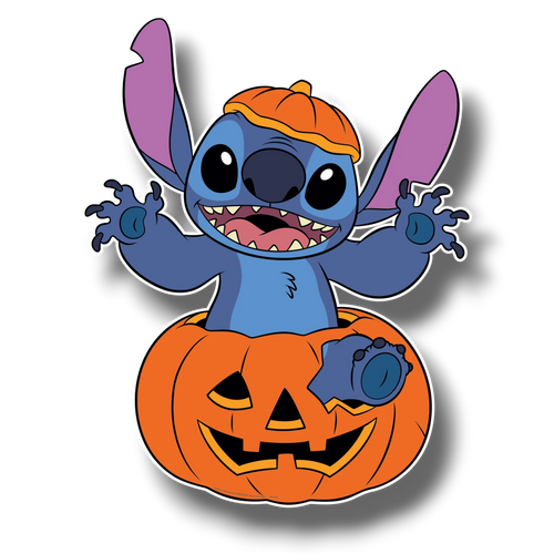 Adorno móvil PartyStore de Stitch con disfraz de calabaza para decoración de Halloween