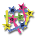 Set de aplaudidores de estrella PartyStore en colores variados con la frase Happy New Year para celebraciones