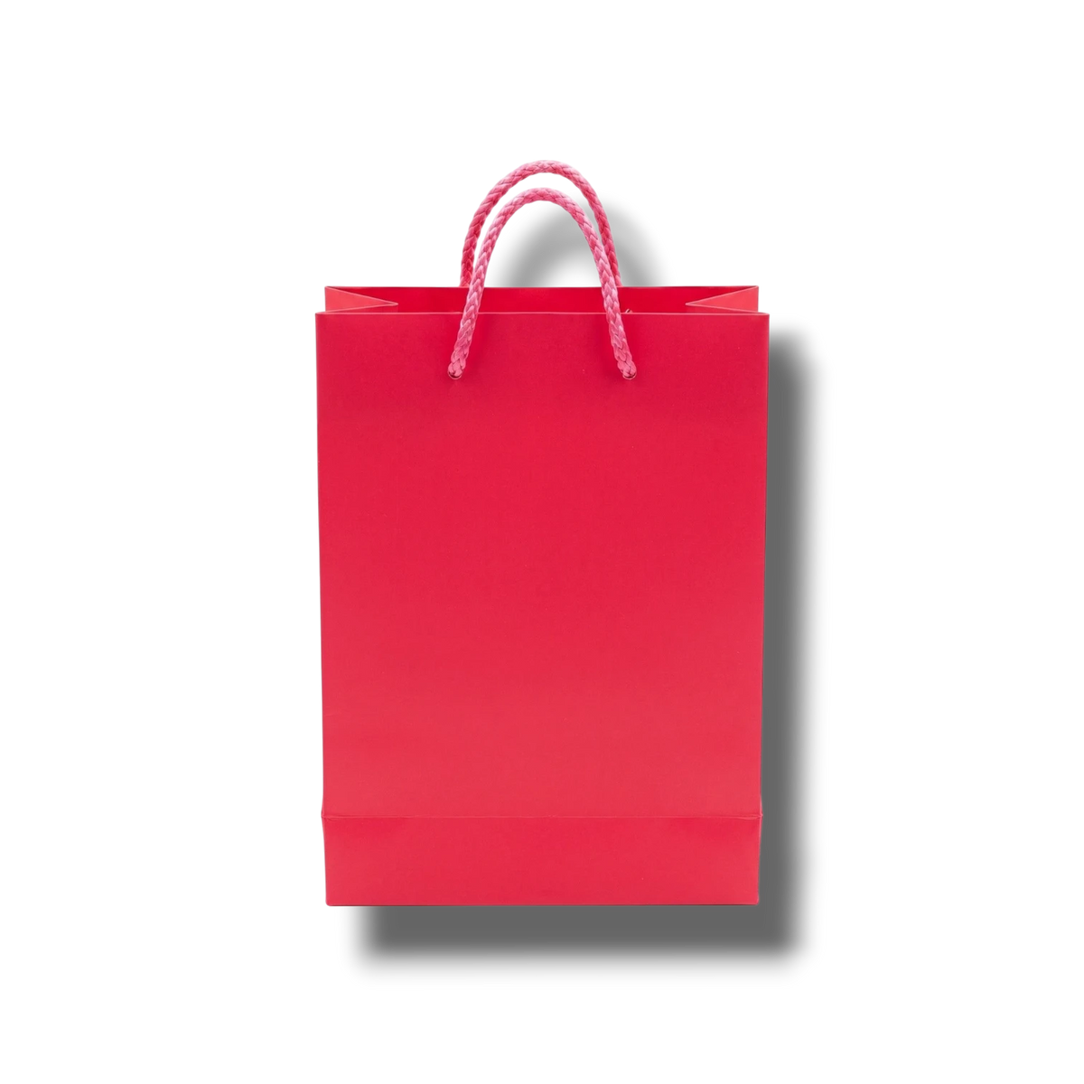 Bolsa de regalo mini color magenta de PartyStore con asas trenzadas, ideal para detalles pequeños