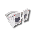 Gafas de fiesta PartyStore con diseño de cartas de casino, montura blanca y cristales oscuros para disfraces.