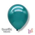 Globo de látex PartyStore de 5 pulgadas en color verde eucalipto con acabado metálico brillante