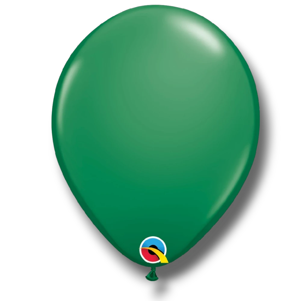 Globo de látex PartyStore de 12 pulgadas en color verde bandera, ideal para decoraciones de fiestas y eventos.