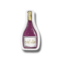 Plato de papel PartyStore con forma de botella de champán morada y texto salute para celebraciones