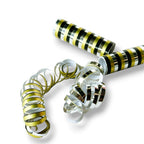 Serpentinas PartyStore en color dorado y negro con acabado metálico brillante para decoración de fiestas