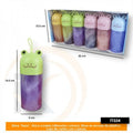 Set de 6 botes de slime PartyStore con tapa en forma de rana de colores variados en envase de plástico transparente