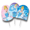 Toppers para pastel PartyStore con diseño de Cenicienta de Disney en tonos azul y rosa, set de 12 piezas decorativas